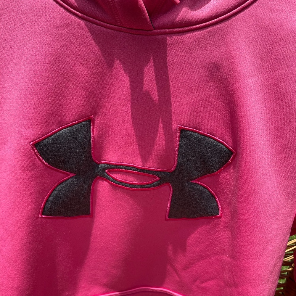 Pink under armor hoodie